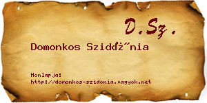 Domonkos Szidónia névjegykártya